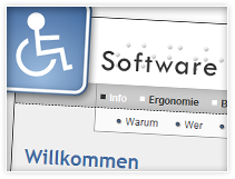 Eine Website zum Thema Software Ergonomie